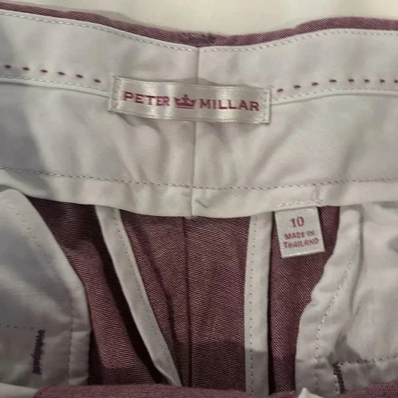 PETER MILLAR Woman's Golf Bermuda Shorts Cotton Classic Maroon - Picture 3 of 6